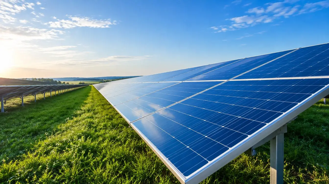 Impianto fotovoltaico a terra in campo aperto