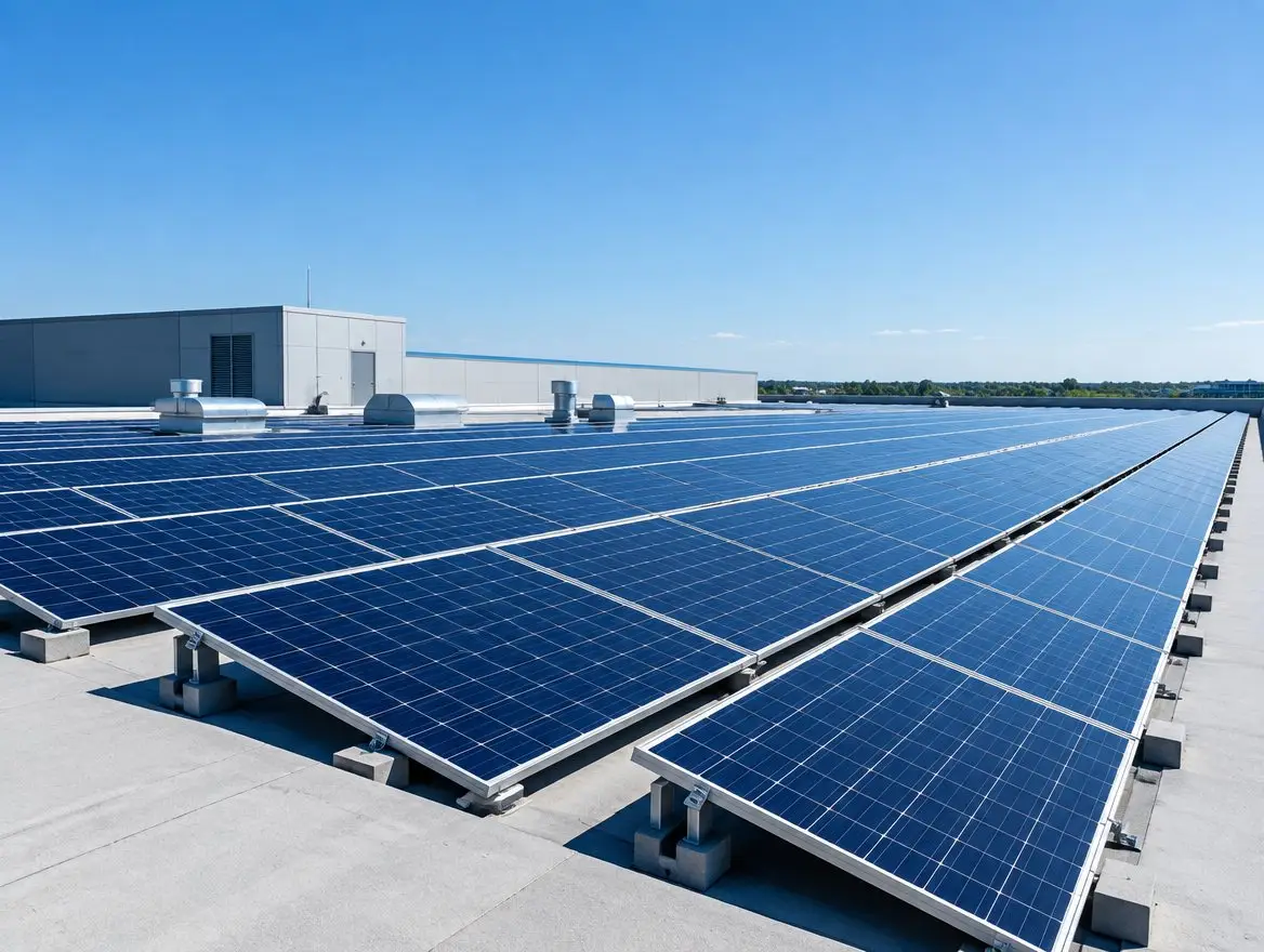Impianto fotovoltaico su tetto di capannone industriale